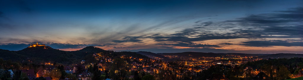 Eisenach Panorama Blaue Stunde