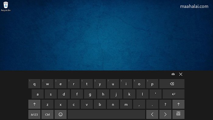 Windows 10 touch keyboard