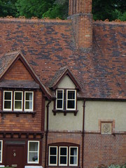 Rothschild buildings in Waddesdon village, Buckinghamshire.