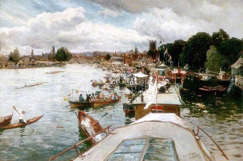 Henley Regatta by Alfred de Breanski, Sr. - 1881
