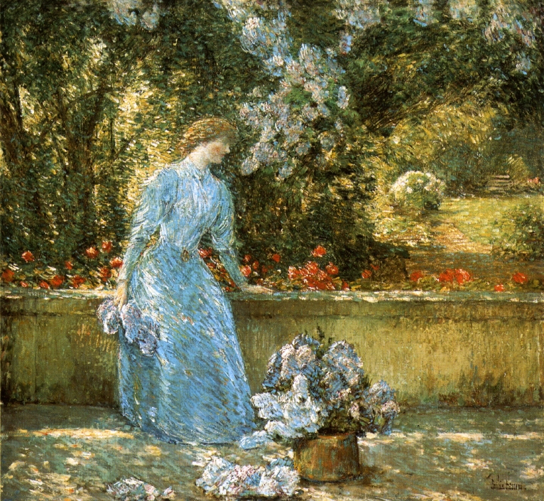 Lady in the Garden by Frederick Childe Hassam - 1897