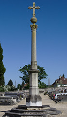 Cross on the cemetery of Pont-Audemer in Saint-Germain-Village