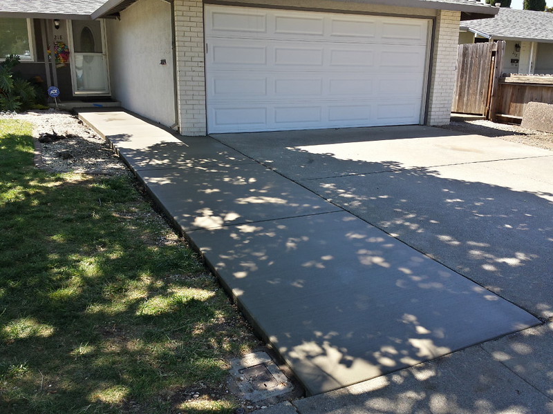 Driveway Extension With New Front Walkway In Vacaville