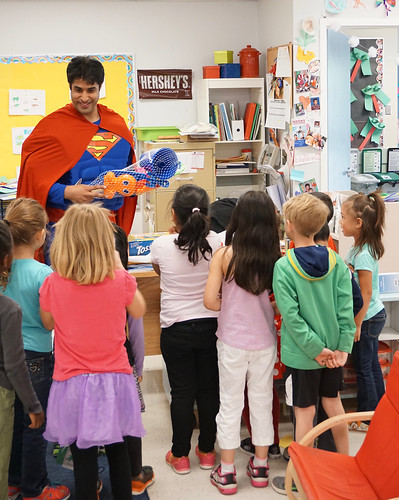 Superman Visits Richardson Elementary
