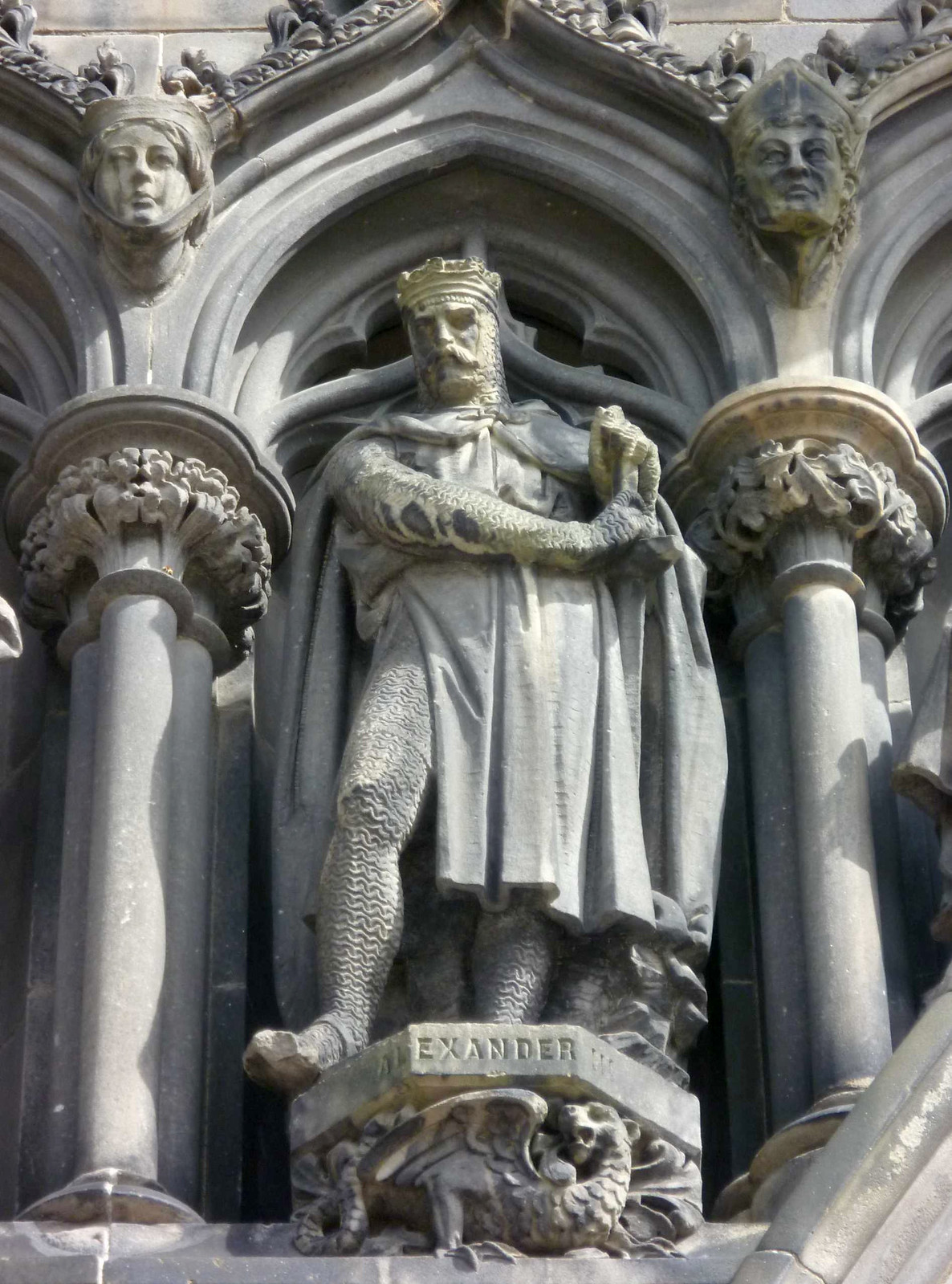 Alexander III of Scotland above the West door of St. Giles, Edinburgh