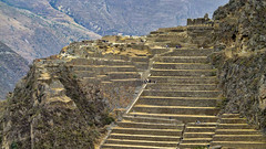 Peru Ruinen von Pinkuylluna und Ollantaytambo