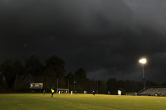 dangerous storm approaching clouds soccer field