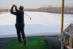 Winter Golfing Des Plaines Illinois 2-1-19