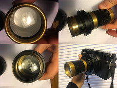 Custom Modified Projection lens 100mm + GFX adapter for Fuji 50R