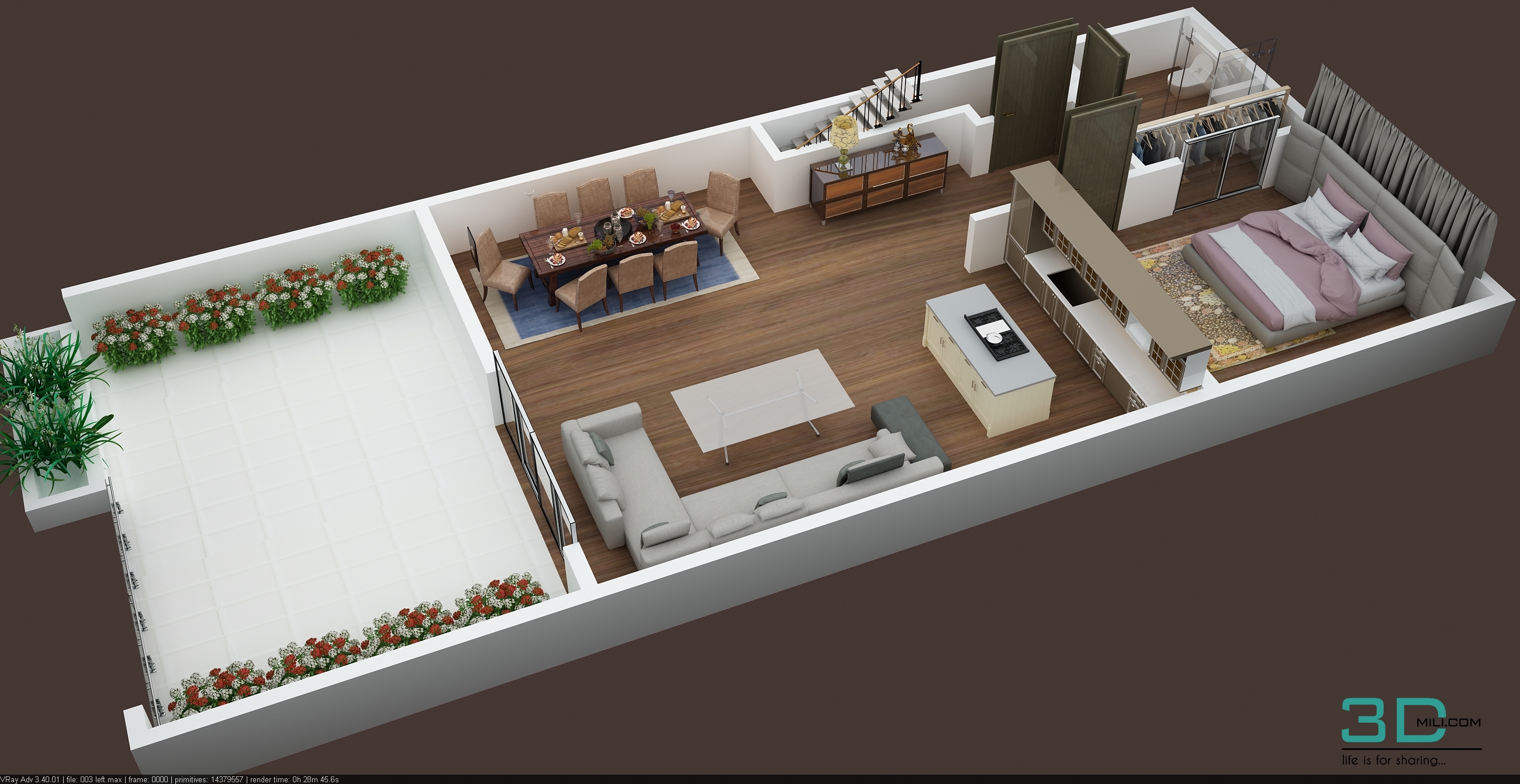 3d Floor Plan Of Commercial Building 2nd Floor 3dmili 2020
