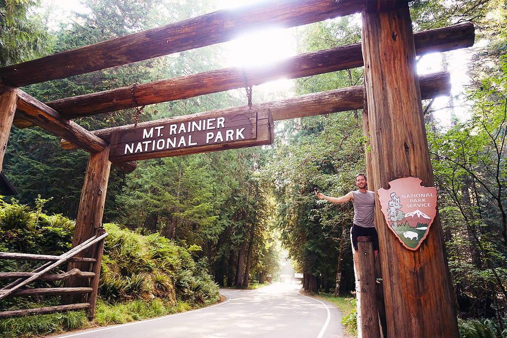 Entrée du parc national mount Rainier