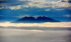 San Marino over the clouds