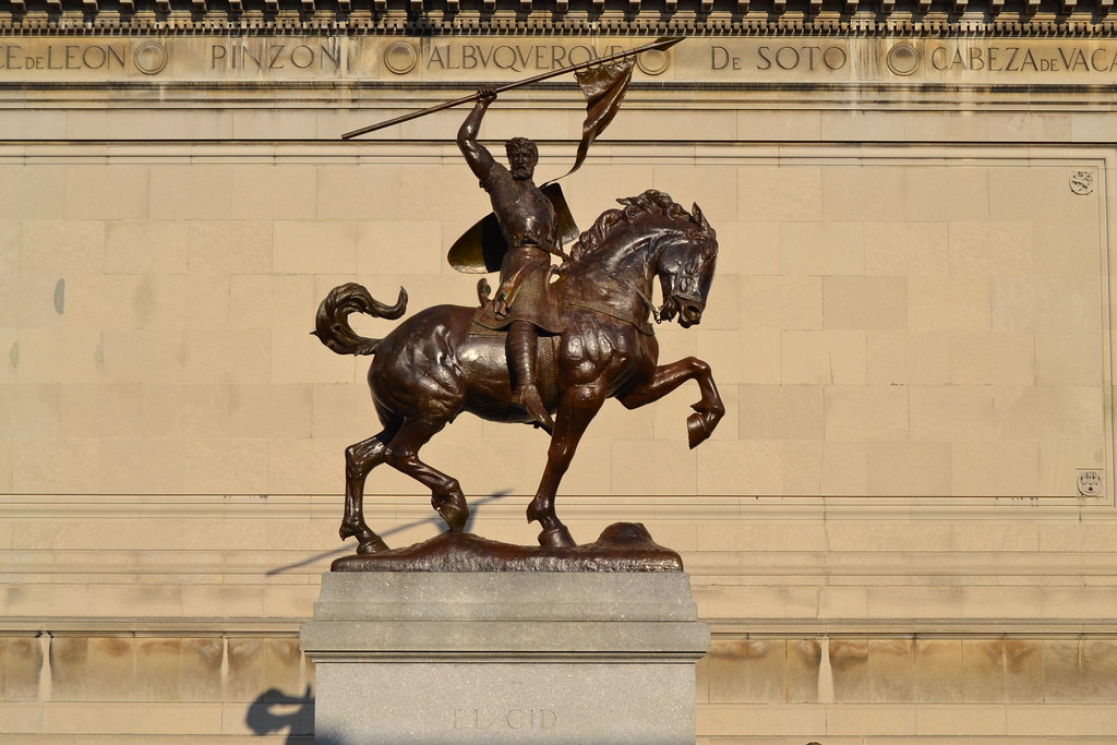 Estatua del Cid Campeador a la entrada de la Hispanic Society en Harlmen (NYC-USA)