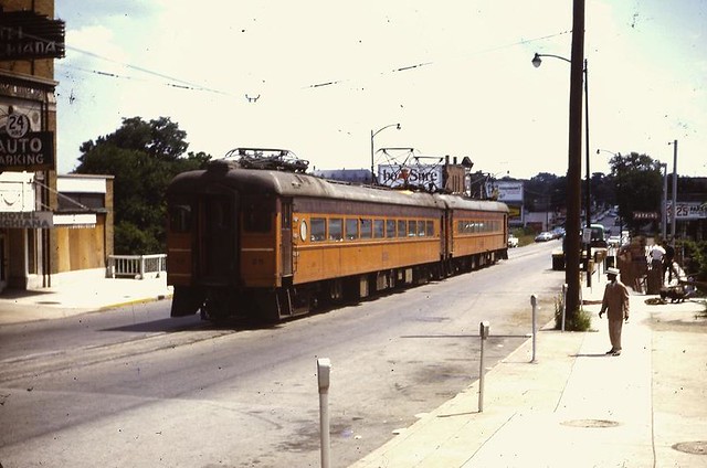 South Bend, IN - South Shore RR on LaSalle St. - August, 1969