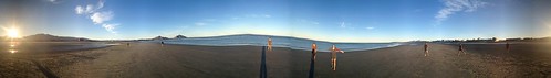 sunset panorama beach baja sanfelipe