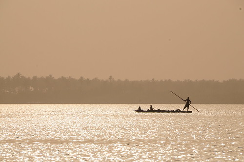 sunset lagoon lagos nigeria
