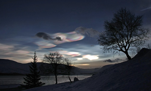 christmas winter sky night clouds iceland north akureyri motherofpearl nacreousclouds