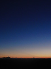 Arizona sunset fades to blue
