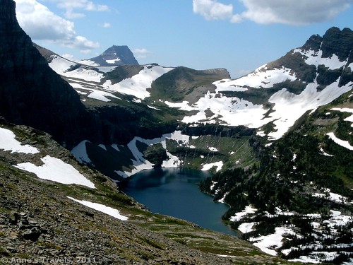 On the boarder of Canada, overlooking Glacier's Hidden Lake from the slopes of Mt. Reynold, Montana