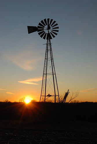sunset windmills farms agriculture