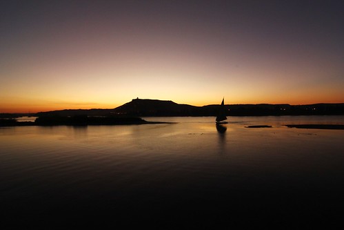travel cruise sunset river egypt nile aswan 2012