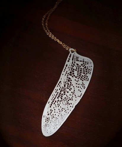 Dragonfly wing necklace