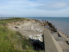 Coastal defences no longer being maintained - Why?  Spurn Head, Yorkshire, England