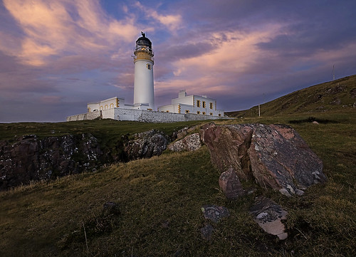 sunset lighthouse scotland highlands rua gairloch reidh