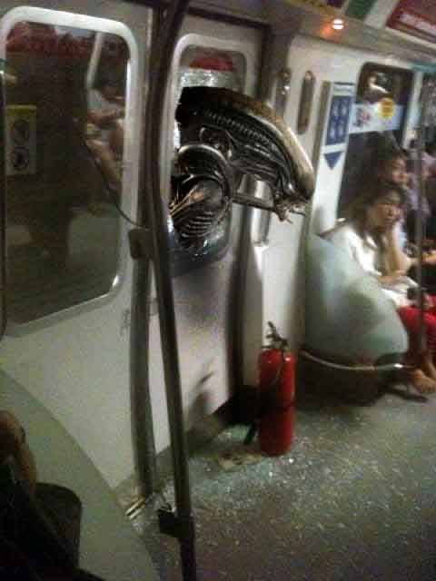 The new, upcoming Alien movie was shot in Singapore, set in a SMRT train (image via EDMW)