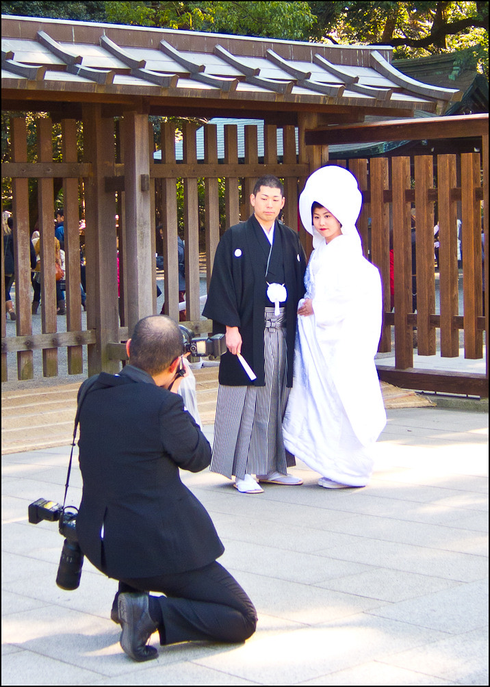 Novios japoneses el día de su boda