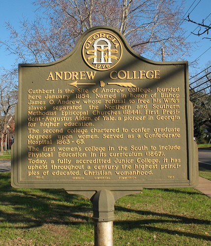 georgia historicmarker randolphcounty andrewcollege posrus ©lancetaylor