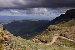 Sani Pass seen from Sani Top Chalets