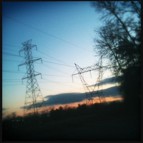 sunset maryland columbia powerlines electricity jan12 iphone howardcounty 366 iphoneography project3662012 hipstamaticproject3662012