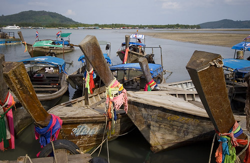 Longtail boats at Laem Hin