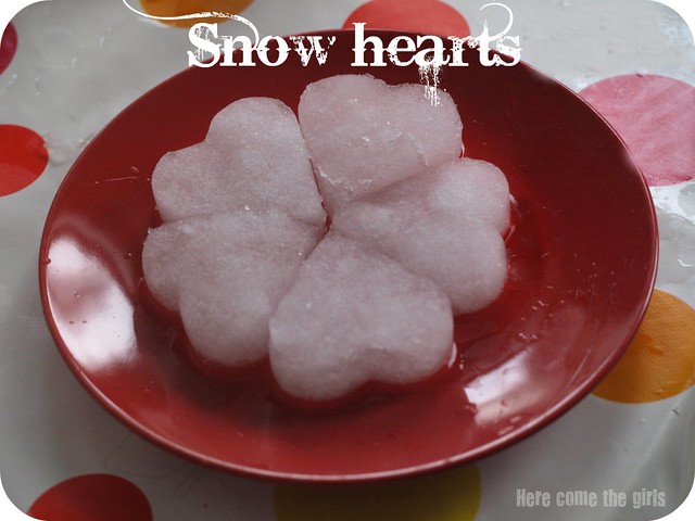 snow hearts