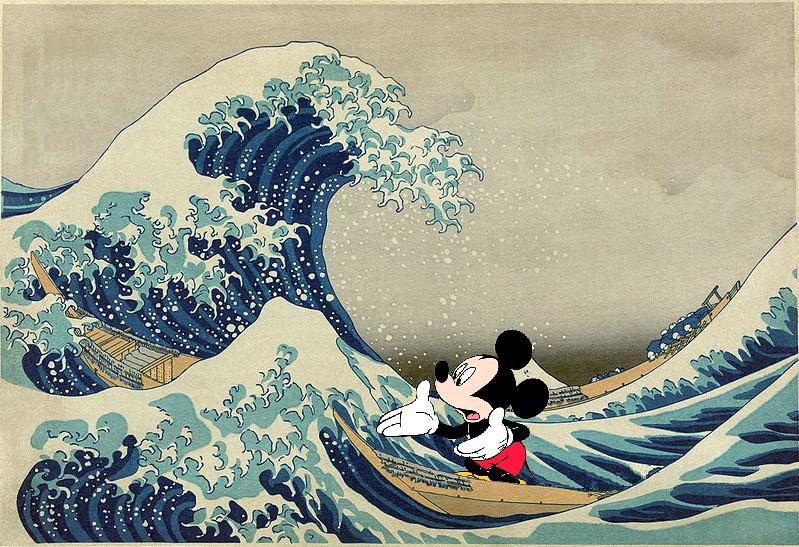Great Wave at Tokyo Disney World, after Hokusai