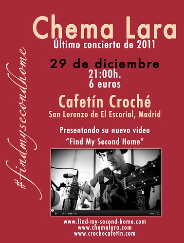 Flyer concierto Chema Lara en Croché