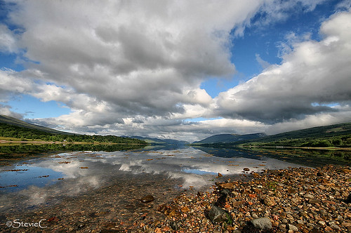travel holiday reflection water canon landscape scotland highland loch locheil steviec