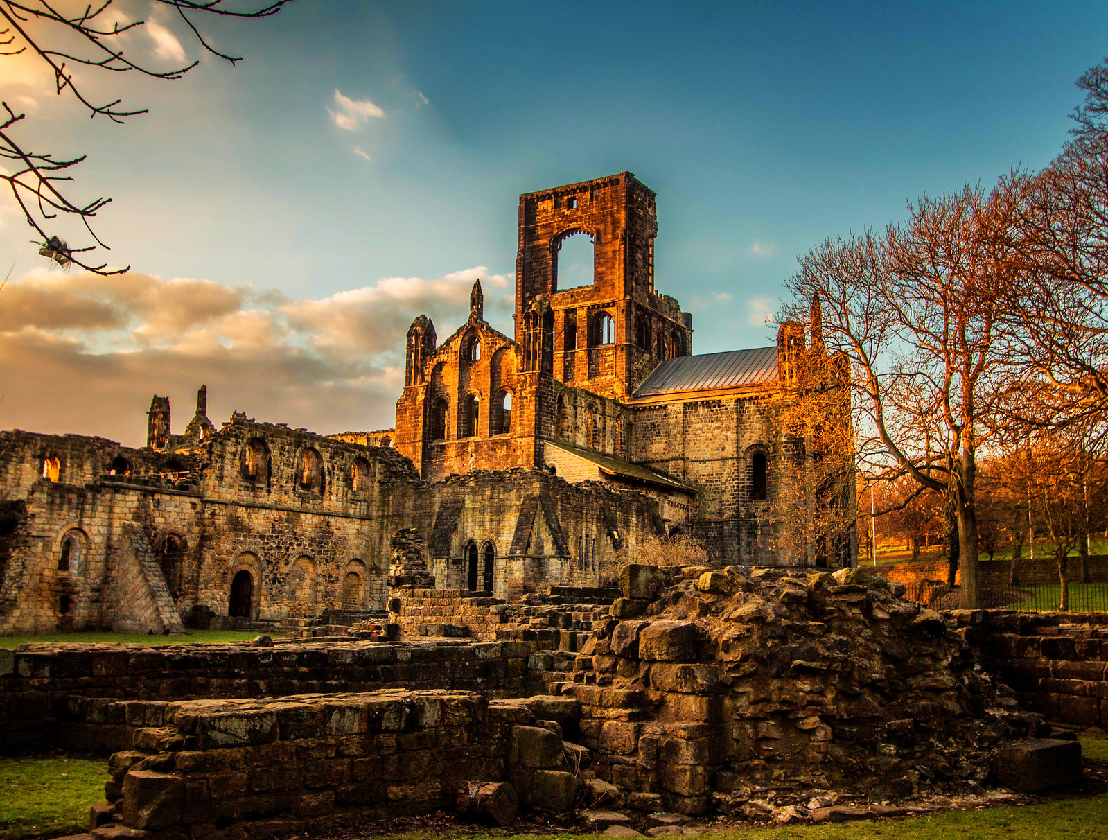 Kirkstall Abbey in the late afternoon sunlight. Credit Minda