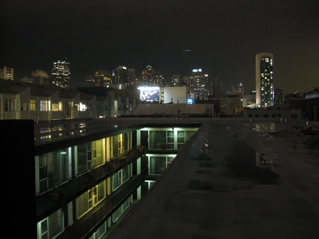 Downtown San Francisco & Atrium at Night