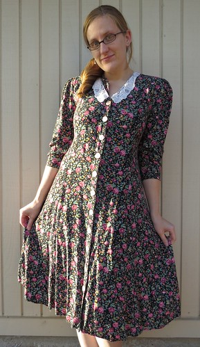 90s Floral Dress - Before