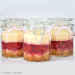Mini raspberry trifles