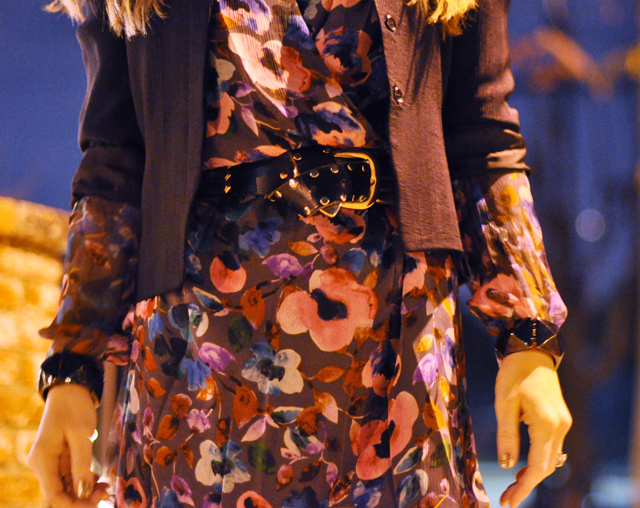 floral print dress  with belt