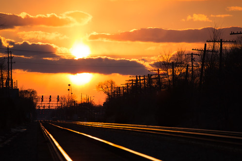 railroad sunset sun silhouette clouds canon rail westmont 6d burlingtonnorthern rodde flickrandroidapp:filter=none kevinrodde kevinroddephoto kevinroddephotography