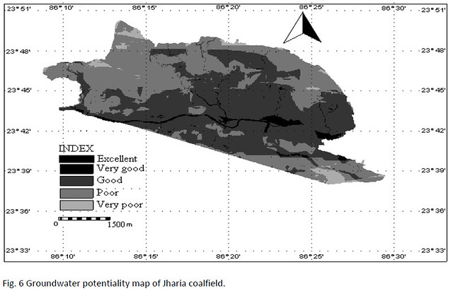 Groundwater potentiality map of Jharia coalfield
