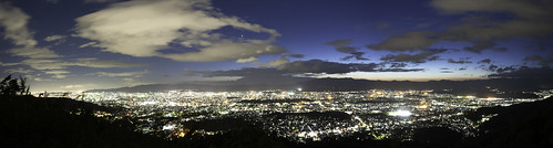 京都府 京都市 2010 夜景 大文字山 japan 日本 night パノラマ 左京区 landscape panorama 大文字 kyoto nikond90