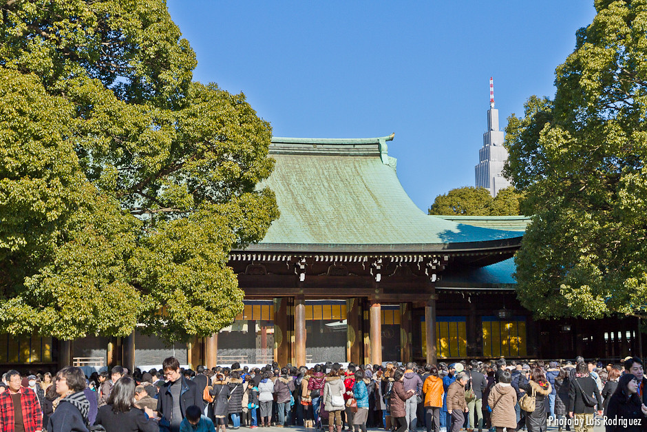 Hatsumode en el santuario Meiji de Tokio