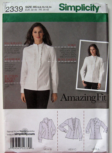 Blue silk blouse pattern S2339