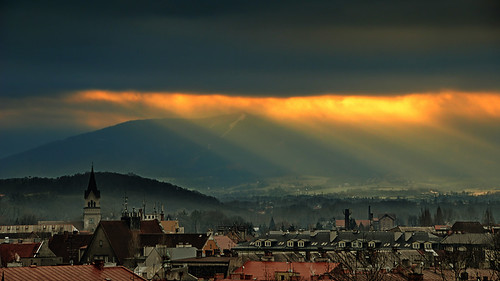 light sunlight mountains church clouds landscape poland rays hdr cieszyn českýtěšín