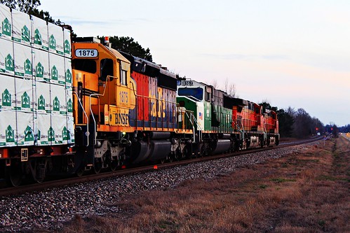 railroad sunset train mississippi myrtle siding bnsf